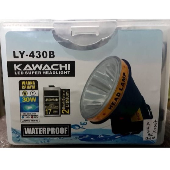 Headlamp Kawachi 30w LY-430B Senter Kepala 30 watt Waterproof Putih