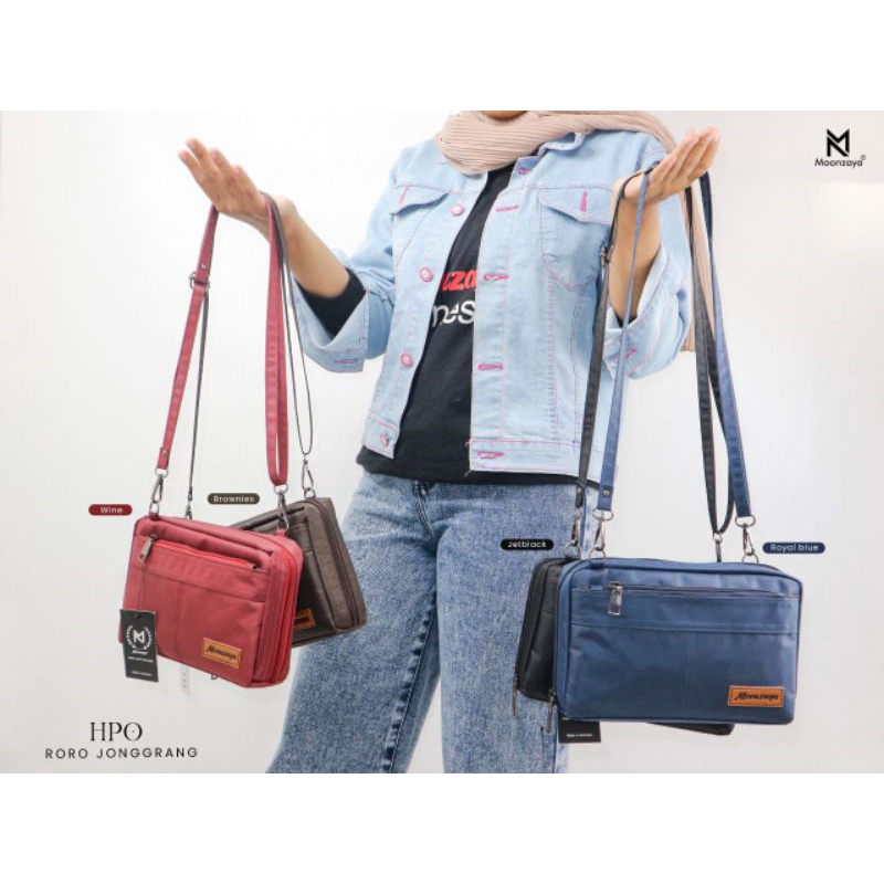 Tas Wanita Kanvas HPO Roro Jonggrang by Moonzaya/Tas Casual Wanita Branded Ori/Tas Selempang Stylish