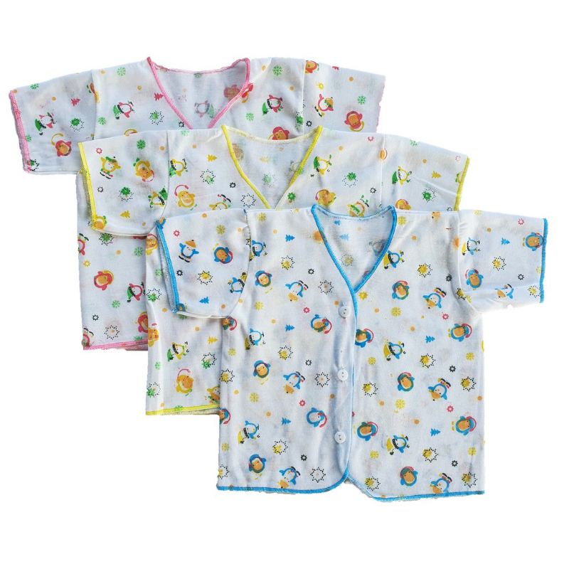 Baju bayi lengan pendek halus newborn ( 3pcs )