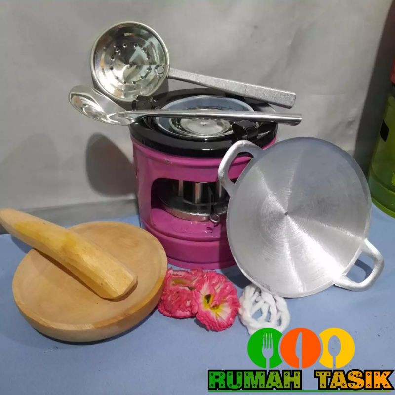 Set Mainan Masak Masakan Anak / Paket Kompor Plus Cobek Murah