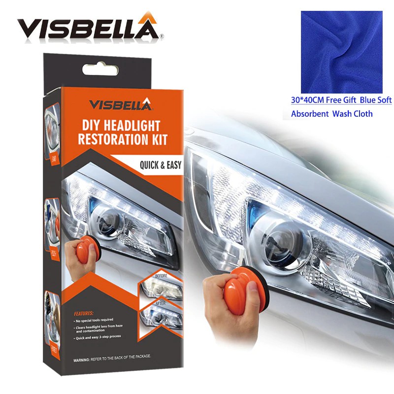 IMPORT Visbella DIY Headlight Polisher Car Headlight Restoration Repair Kit New Restore Polish for