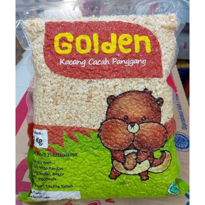 Kacang golden nut/kacang sangrai/kacang cacah panggang 500 gram