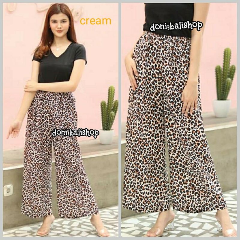 CELANA KULOT LEOPARD BALI  //RAYON PREMIUM/