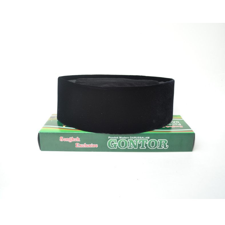 Kopyah Peci Gontor AC Hitam Murah Beludru Halus Songkok Santri Gontor