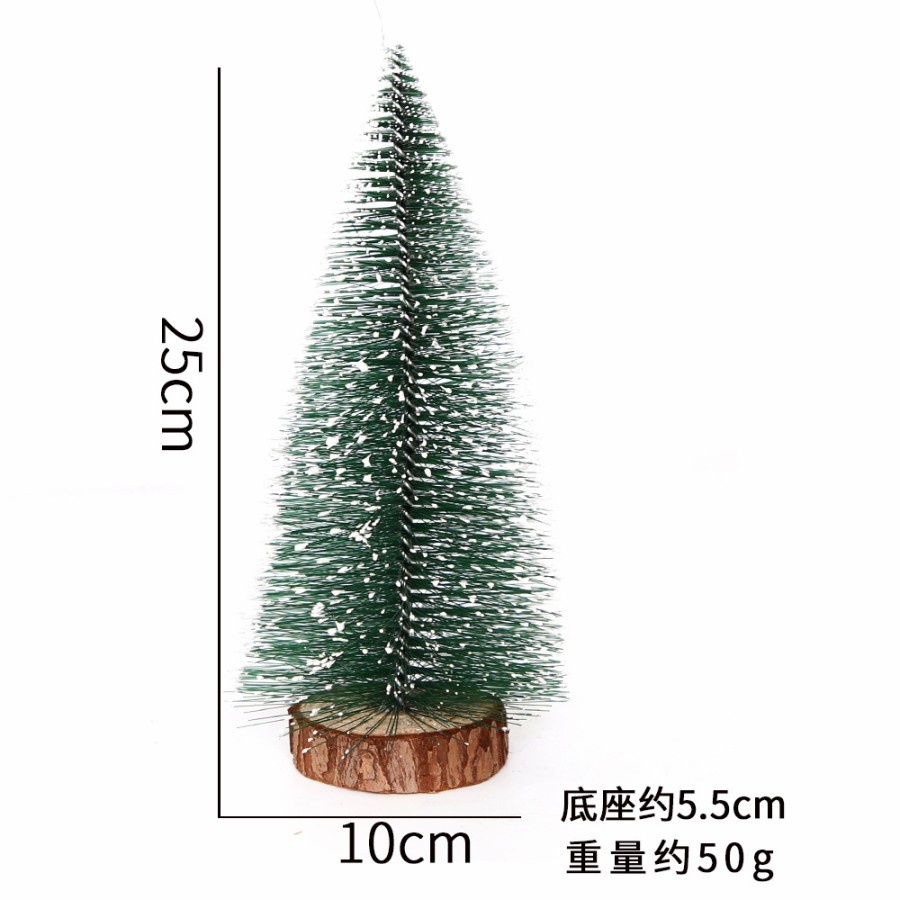 Pohon Natal Salju Mini Pohon Pinus Meja Christmas Tree Cake Topper