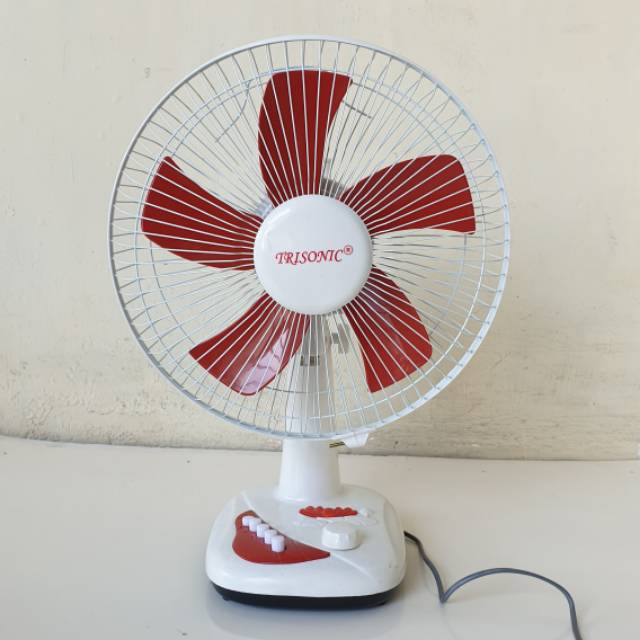 Kipas Angin Meja 12 inch / Desk Fan Lampu Tidur, Timer Trisonic T1212