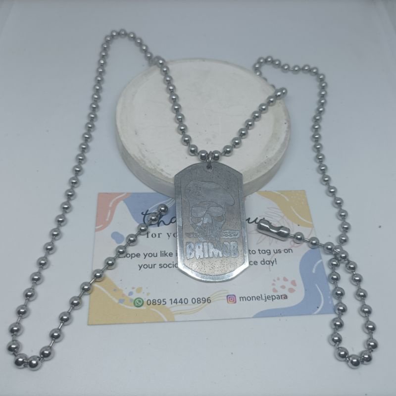 Kalung Logo BRIMOB (Stainless Asli)