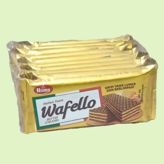 

Roma Wafello Butter Karamel Wafer 17gr [10 Pcs/Renceng]