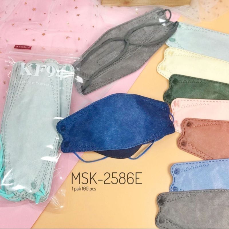 masker KF94 Headloop hijab harga satuan ecer KF 94 warna tali sama senada