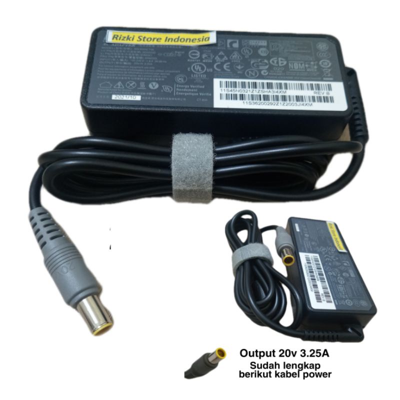 Adaptor Charger Laptop Lenovo Thinkpad X200 X220 X220i X230 X230i T410 T420 T430 L415 20V - 3.25A