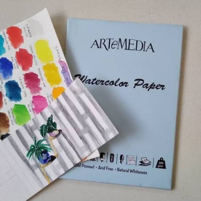 

ARTeMEDIA Watercolor Paper A5 (12 lembar) / Buku khusus cat air A5