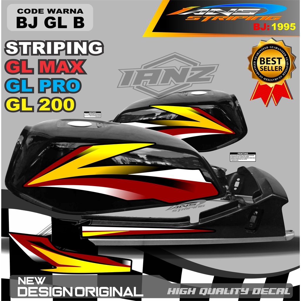 STIKER STRIPING STANDART GL MAX GL PRO / STRIPING VARIASI HONDA GL TERBARU / STRIPING VARIASI GL MAX / STIKER MOTOR