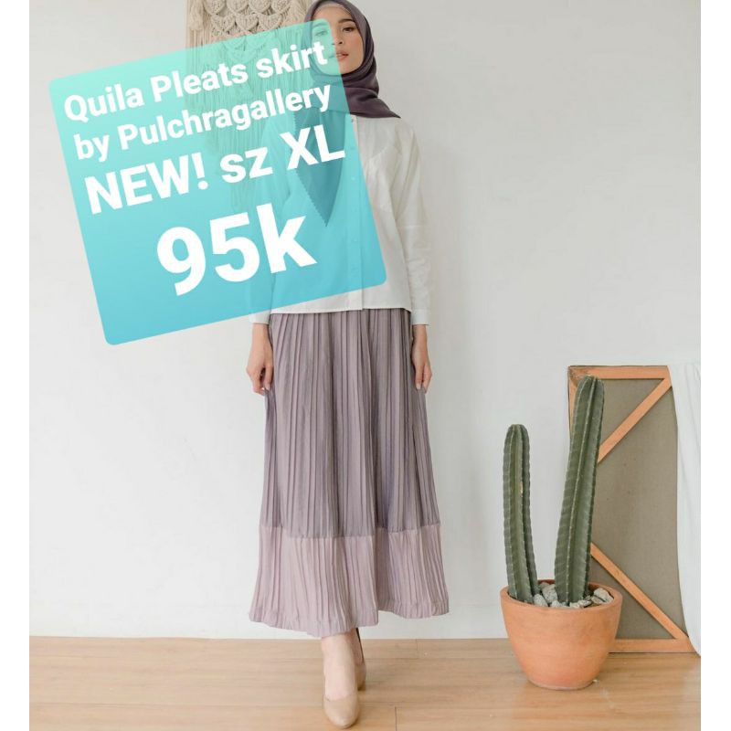 Quila Pleats Skirt by Pulchra Gallery sz XL