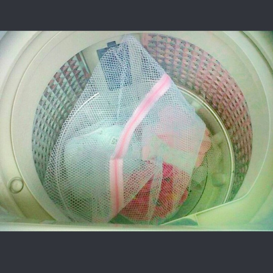 Laundry bag mesin cuci 30x40cm tempat baju kotor jaring zipper rumah on