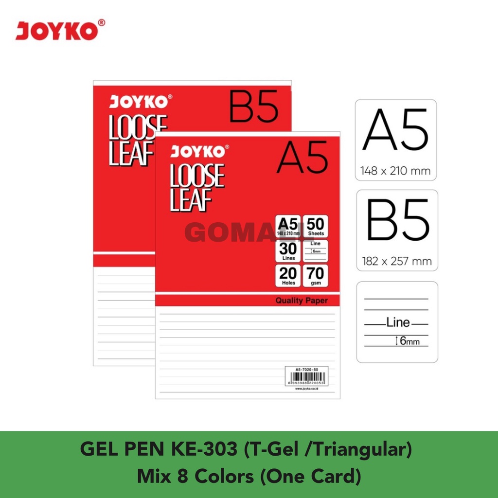 

Refill Loose Leaf Joyko A5 & B5 isi 50