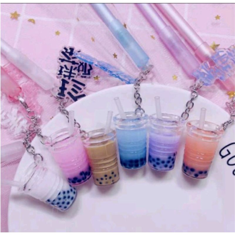 

Pulpen Gel Gantungan Boba Lucu