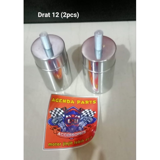 Peninggi Shock Belakang Tabung bulat drat 12 untuk sepeda motor bebek-Grand- Supra lama-supra x 125 karbu-jupiter-jupiter z-vega r- 1set (2pcs) dan 1/2set 1pcs