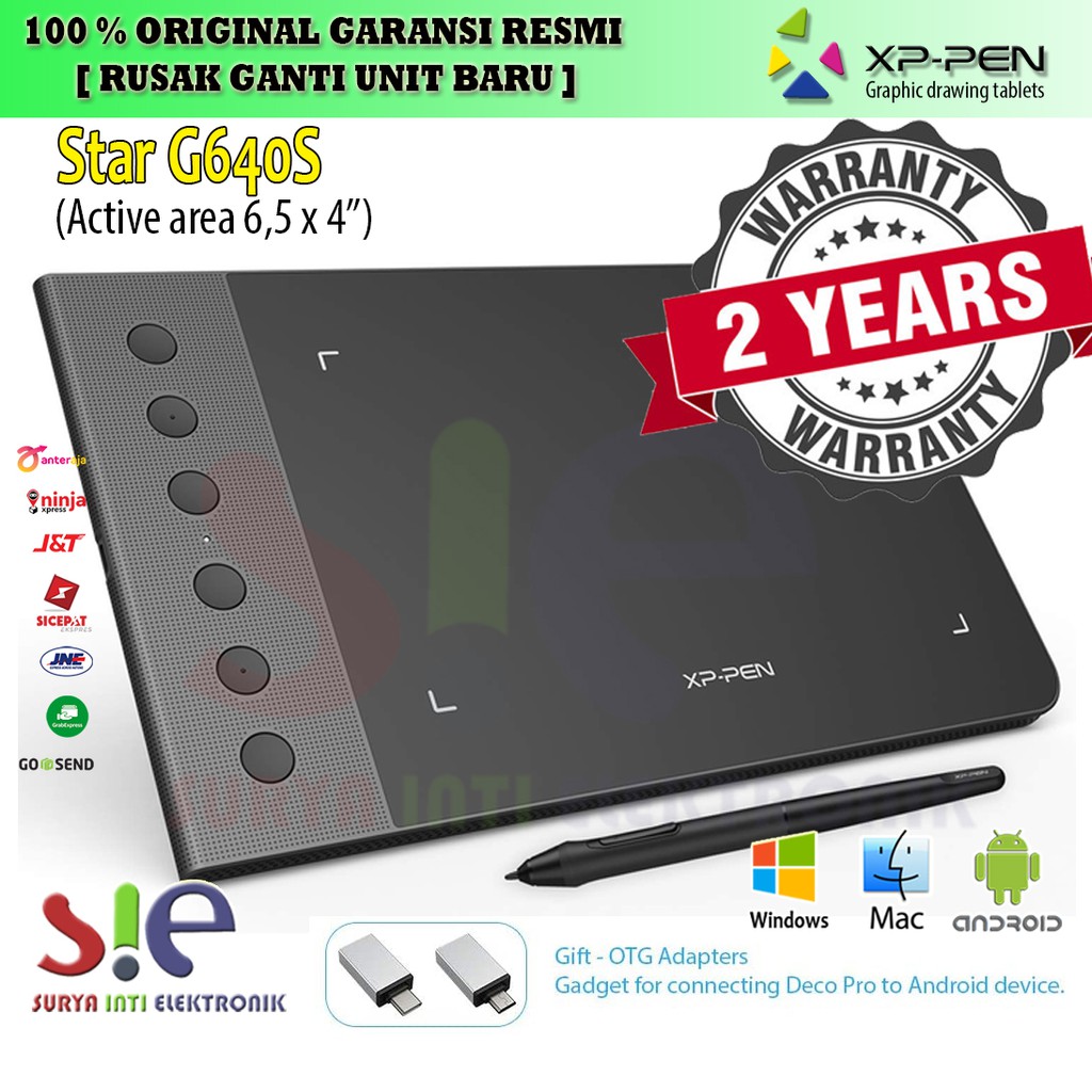 Xp Pen Star G640S Drawing Pen Tablet For Support Android 6.0 etc