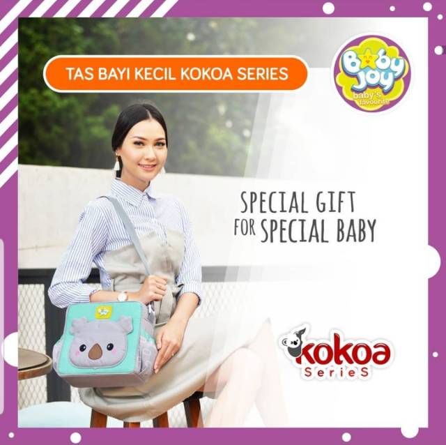 Baby Joy Tas Bayi Kecil Diaper Bag Saku Kerut Kokoa Series