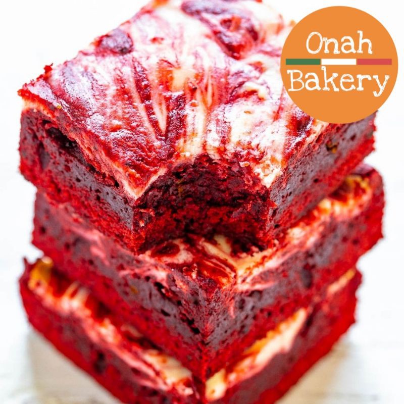 

Red Velvet | RedVelvet Cream Cheese Fudgy Brownies | Onah Bakery