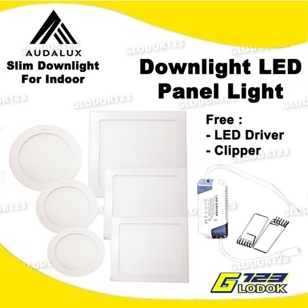 Lampu Downlight 6W 12W Lampu LED Panel Light Indoor Audalux