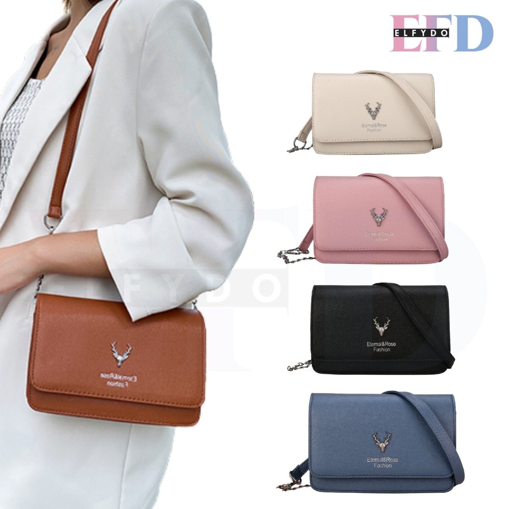 ELFYDO - ELF1437 Tas Wanita Tas selempang Korea Rantai Tas Handbag Fashion