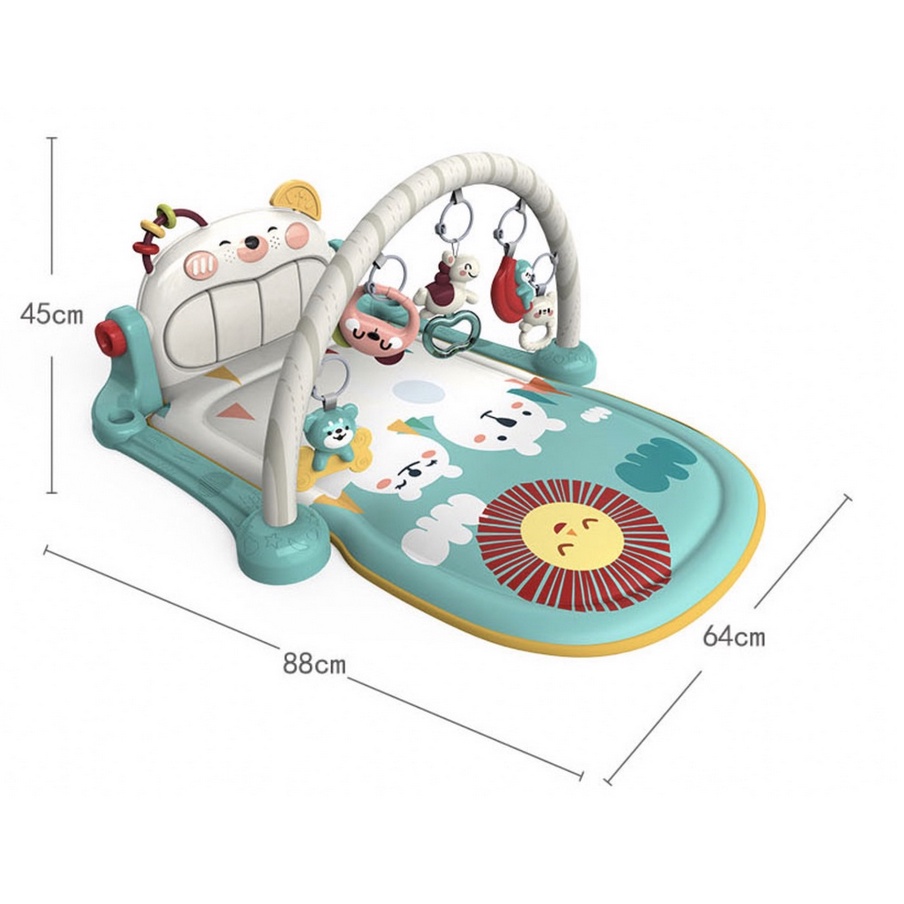 Right Start Double Sided Piano Gym Musical Mat - Mainan Karpet Playgym Baby Mat Anak Bayi Lampu Lagu Musik Sensory