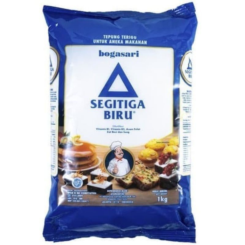 

TEPUNG TERIGU SEGITIGA BIRU PREMIUM BOGASARI 1000gr / 1kg