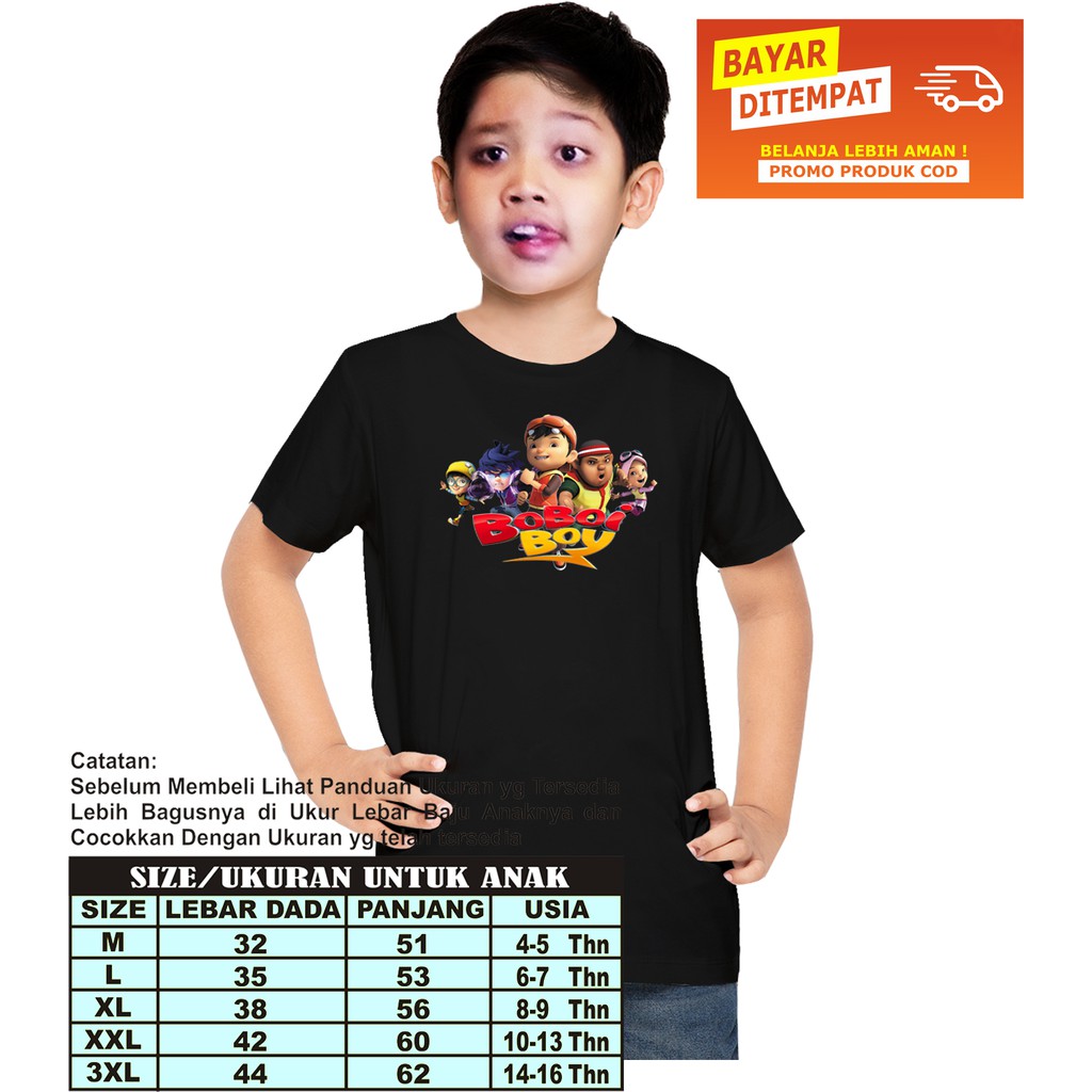 Baju Kaos Anak Laki-Laki/Perempuan BoboiBoyy Bahan Catton Combet 20S