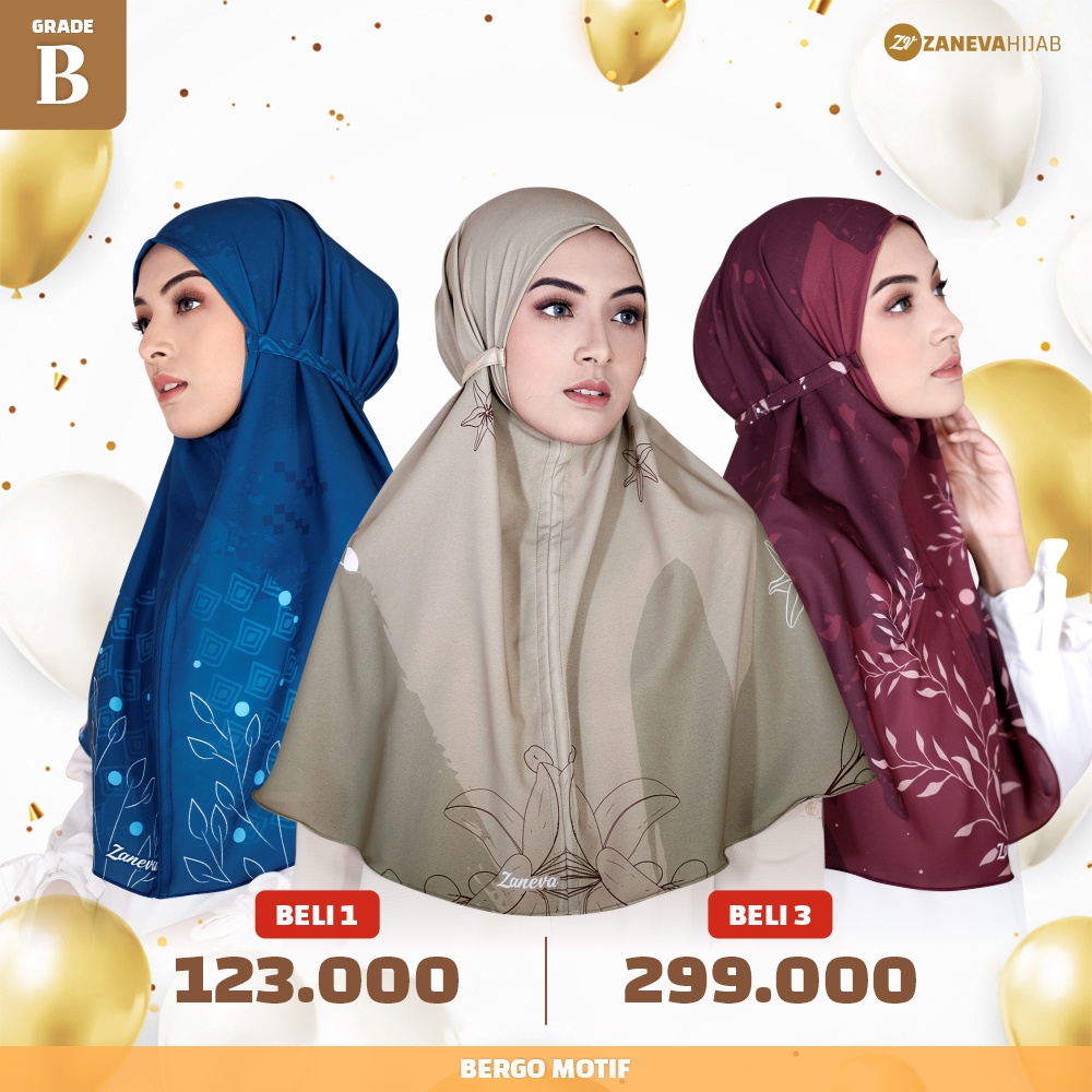 GRADE B Bergo Zaneva Hijab