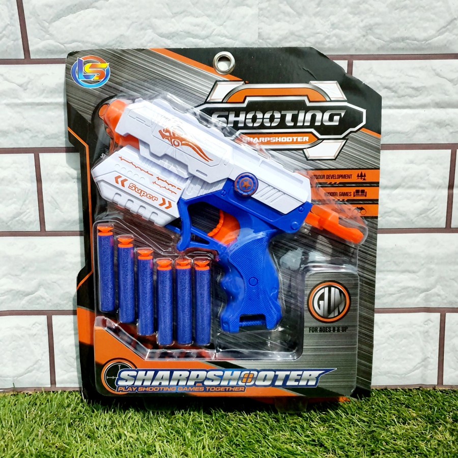 MAINAN TEMBAKAN PELURU Nerf SHOOTING LS - MAINAN KADO ANAK