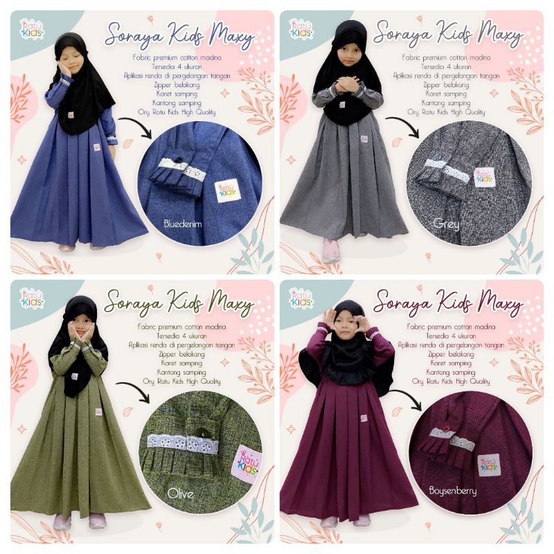 ((RESTOKK)) HOT ITEM Soraya Maxy Kids Original berlabel Ratu Mulabees