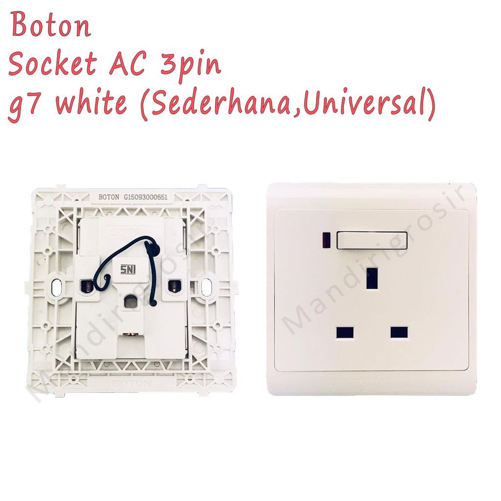 Socket AC 3pin * Socket AC * Boton