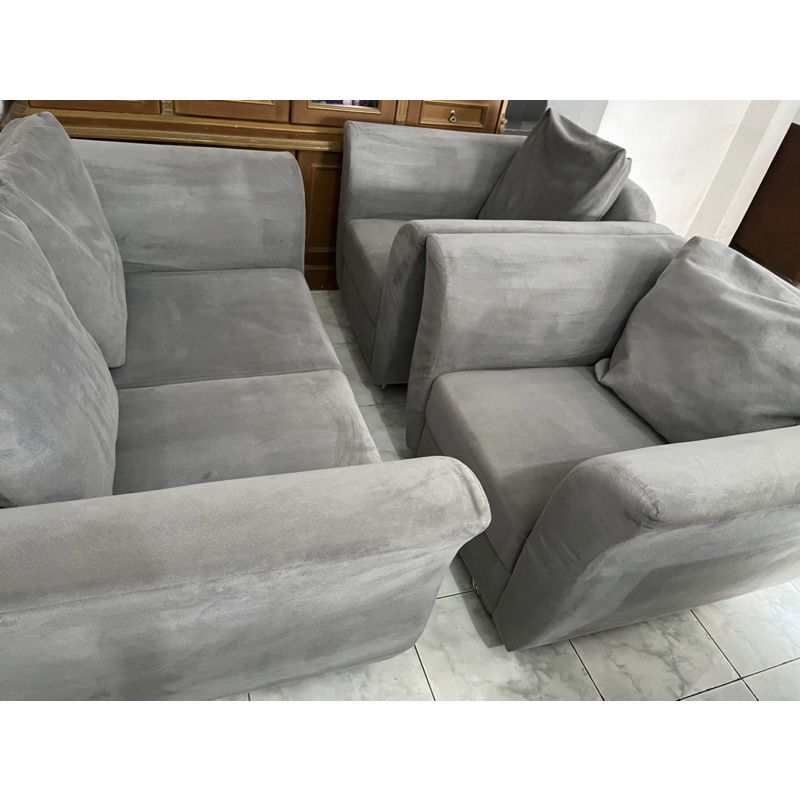 Sofa Preloved Bekas Abu Abu