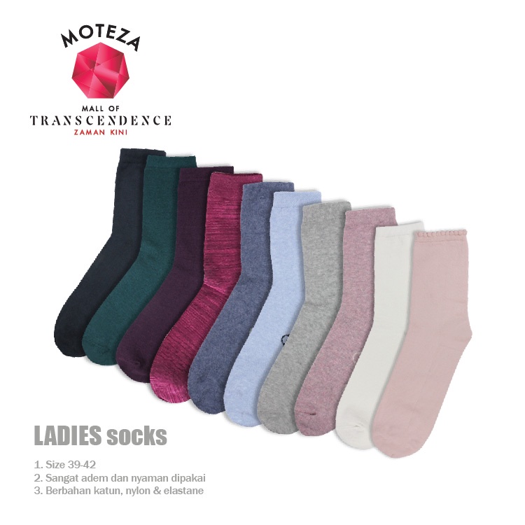 Moteza Kaos Kaki Wanita / Ladies Socks - Premium L (size 39 -42)