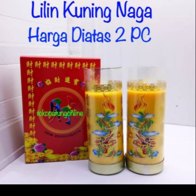 Lilin Kuning Naga 2 Kati 2 PC