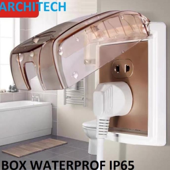 :::::::] Box Waterproof buat Stop Kontak Architect body Hitam (Not Kavacha)