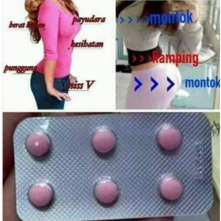 Pil Hormon Estrogen Pembesar Payudara 1 box isi 6 pil Pil Hormon Made in Cina