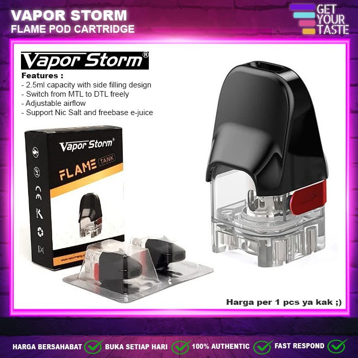 Cartridge Vapor Storm Flame Pod Replacement - Empty Catridge Flame