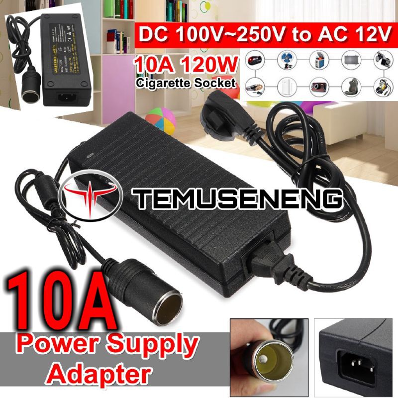 Power Supply Mobil Adaptor 10A 120Watt Car Charger Konverter Kompresor Mini Kulkas Mini Vaccum Mobil