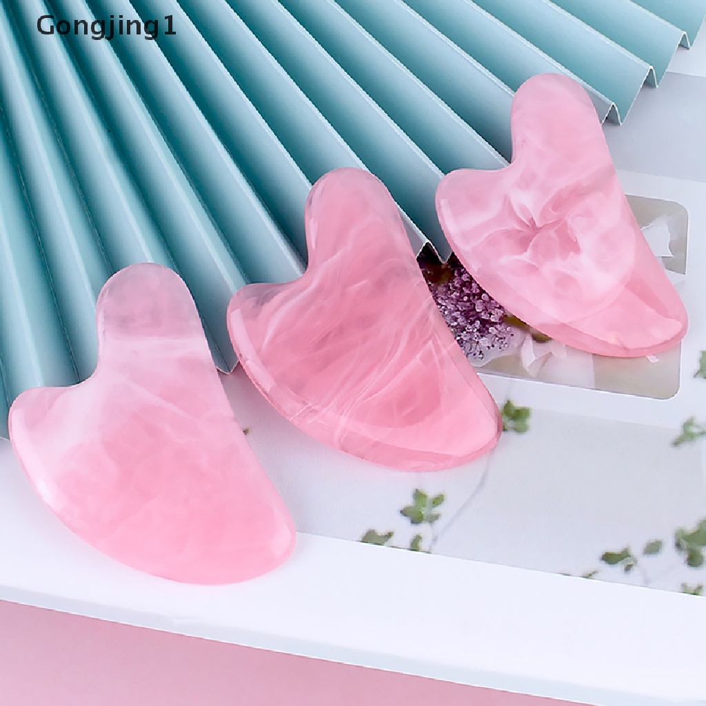Gongjing1 Alat Pijat Gua Sha Bahan Resin Alami Untuk Wajah