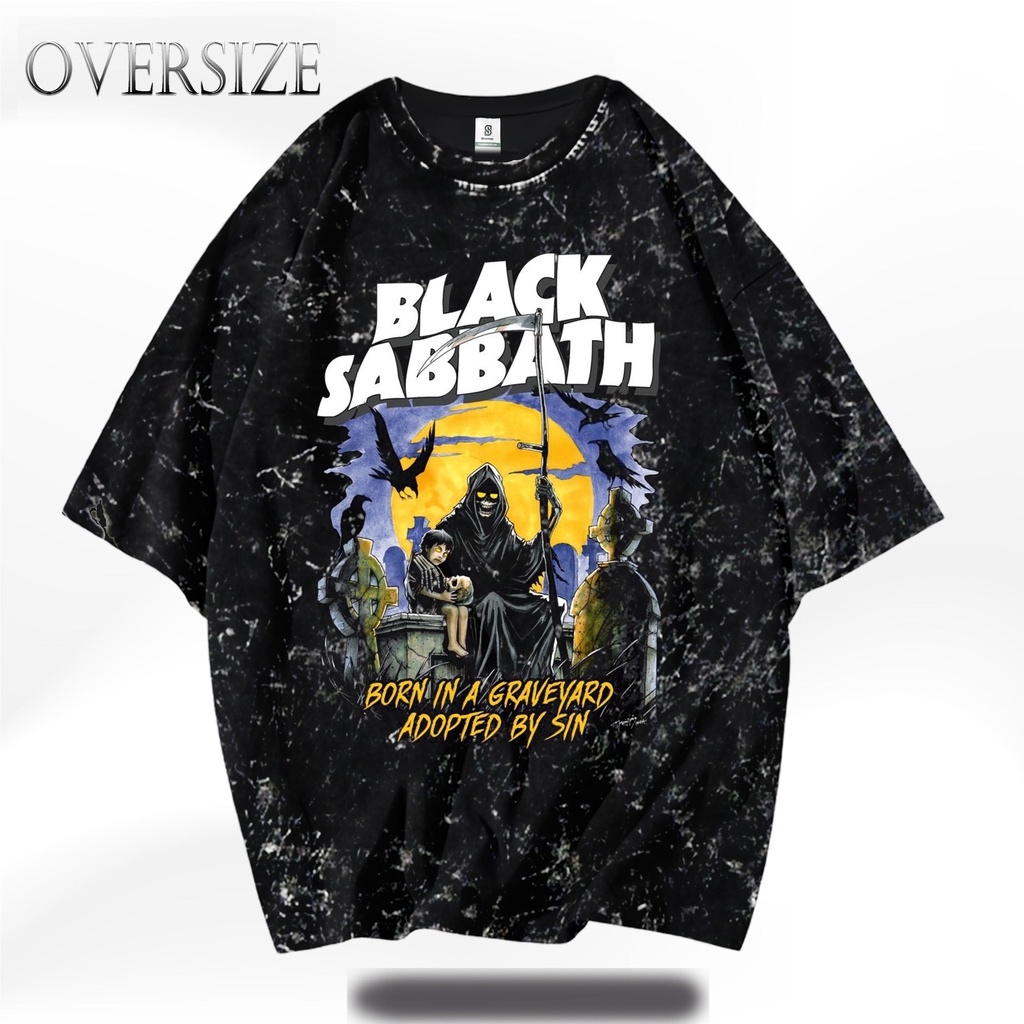 BLACK SABBAT KAOS BAND OVERSIZE WASHING VINTAGE