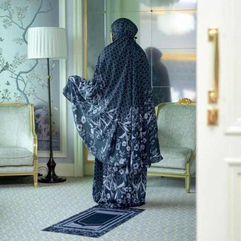 "BLACK" MUKENA ONLY SERI SILKY GLOW BY MYLADY HIJAB