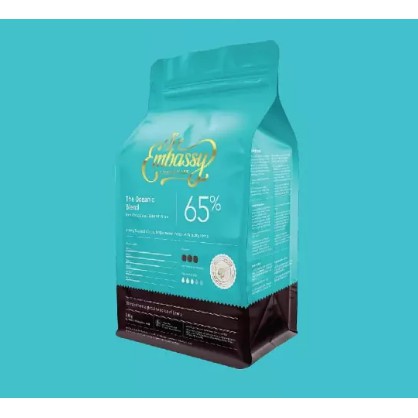 

Embassy chocolate 65% oceanic blend 2,5kg Tulip dark couverture coklat couverture dark coklat enak