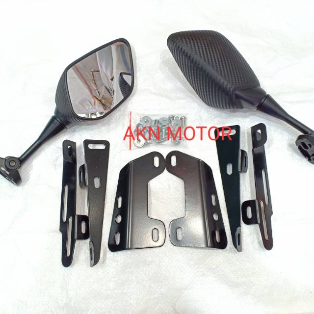 SPION R25 PENDEK CARBONE PLUS BREAKET SERPO YAMAHA N MAX