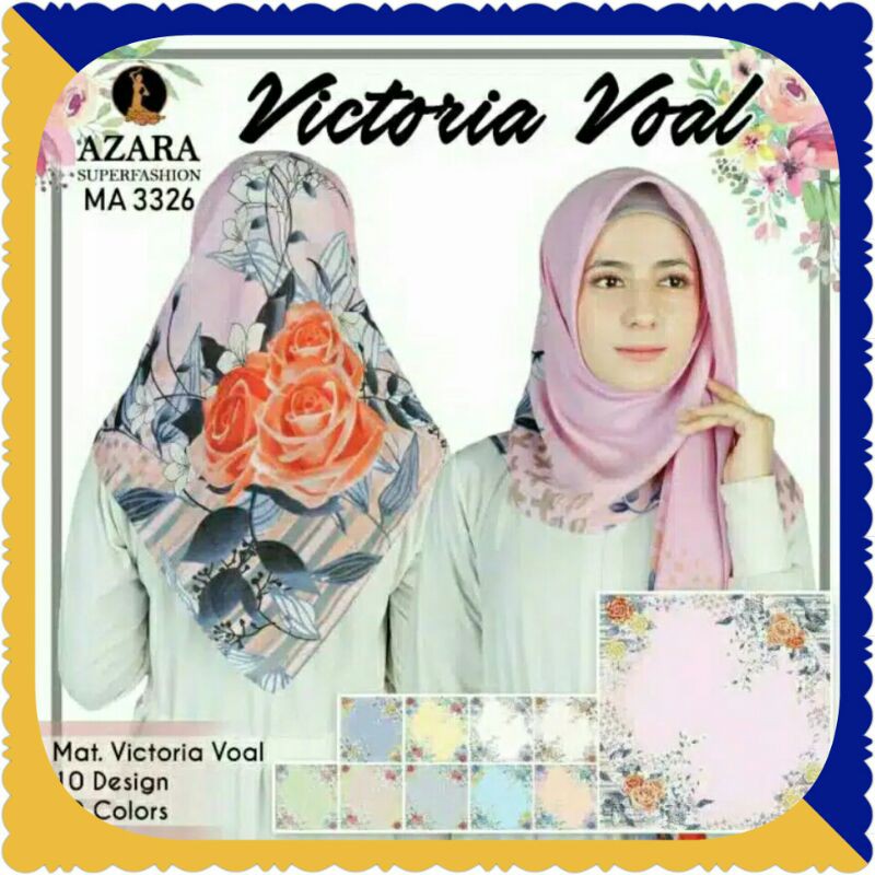 HIJAB SEGI EMPAT MOTIF AZARA