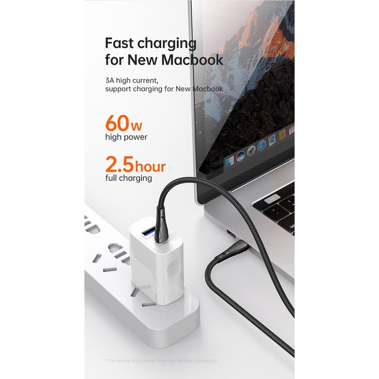 Mcdodo Kabel Charger Powerbank USB Type C to USB Type C 20Cm QC 4.0 PD Fast Charge