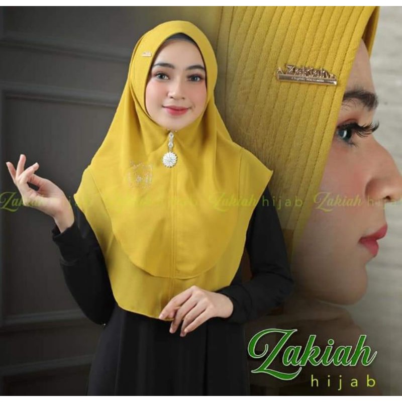 Khimar oval plat ORI Zakiah