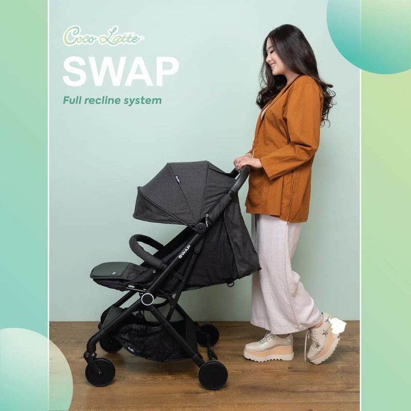 Stroller Kereta Dorong Bayi Reversible Compact Stroller Cocolatte Swap