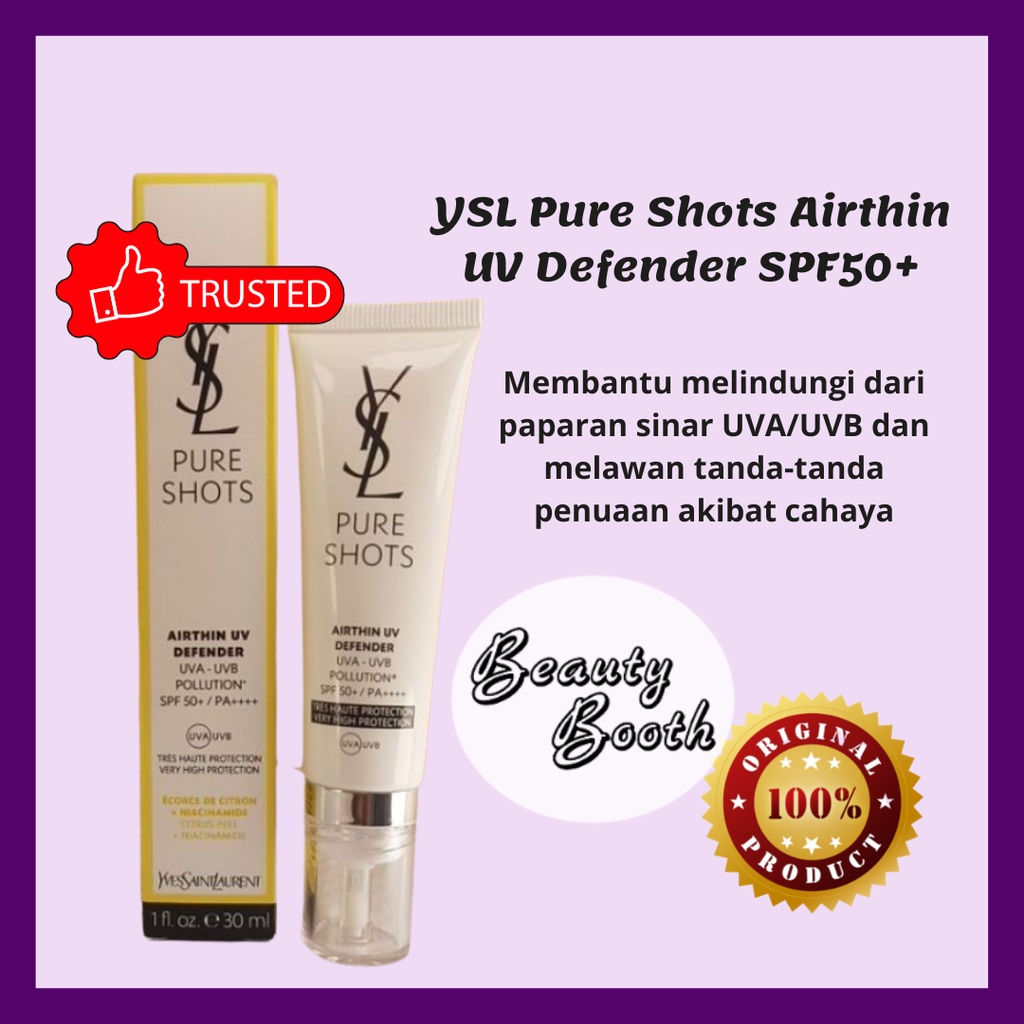 YSL Pure Shots Airthin UV Defender SPF50+ 30ml FULL SIZE Sunblock Sunscreen Pure Shot